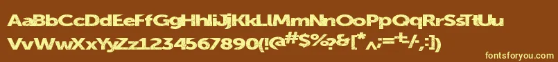 Summerblacktop Font – Yellow Fonts on Brown Background