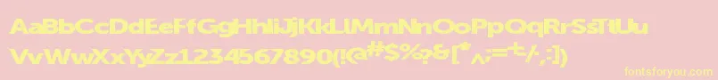 Summerblacktop Font – Yellow Fonts on Pink Background