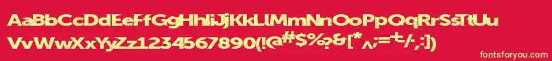 Summerblacktop Font – Yellow Fonts on Red Background