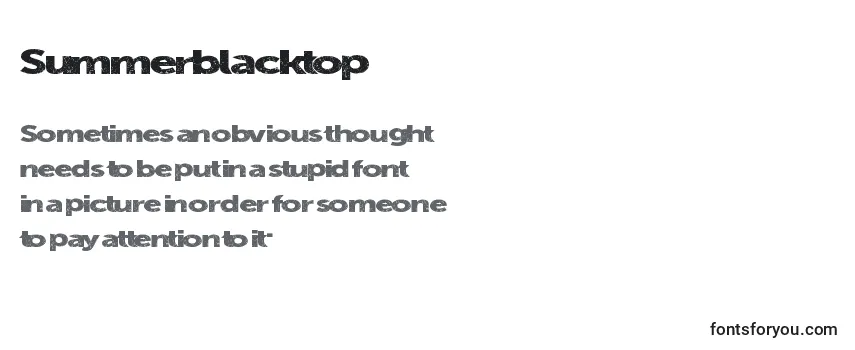 Review of the Summerblacktop Font
