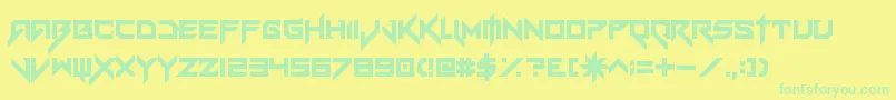 VerminVibesEx-fontti – vihreät fontit keltaisella taustalla