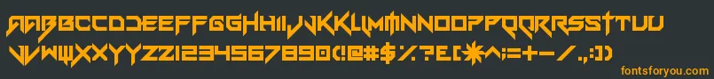VerminVibesEx-Schriftart – Orangefarbene Schriften auf schwarzem Hintergrund