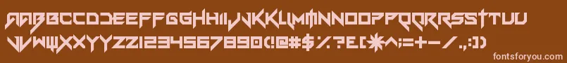 フォントVerminVibesEx – 茶色の背景にピンクのフォント