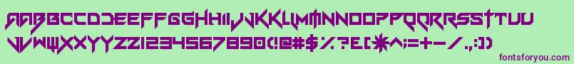 フォントVerminVibesEx – 緑の背景に紫のフォント