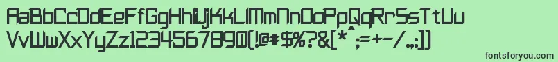 フォントFurmaniteBold – 緑の背景に黒い文字