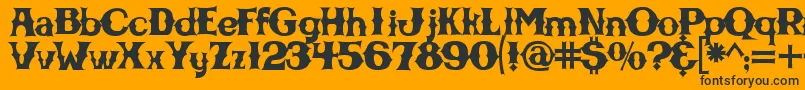 fuente Cbgbfontsolid – Fuentes Negras Sobre Fondo Naranja