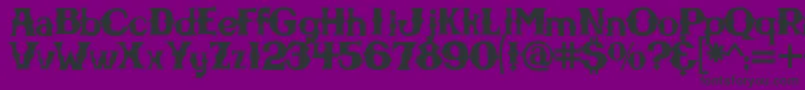 Cbgbfontsolid-Schriftart – Schwarze Schriften auf violettem Hintergrund