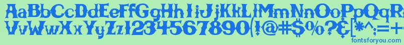 Cbgbfontsolid Font – Blue Fonts on Green Background