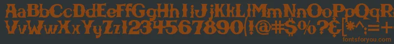 Cbgbfontsolid Font – Brown Fonts on Black Background