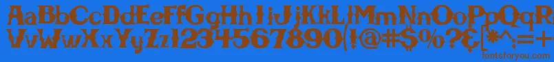 Cbgbfontsolid Font – Brown Fonts on Blue Background