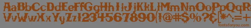 Cbgbfontsolid Font – Brown Fonts on Gray Background