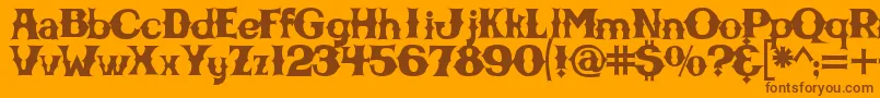 Cbgbfontsolid Font – Brown Fonts on Orange Background