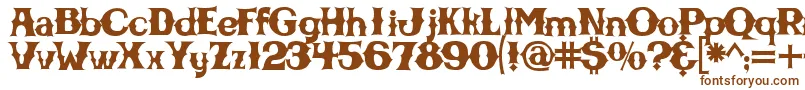 Cbgbfontsolid Font – Brown Fonts on White Background