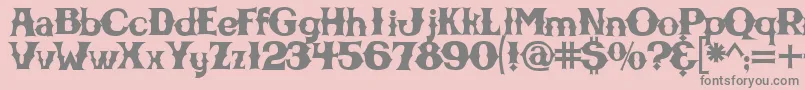 Fonte Cbgbfontsolid – fontes cinzas em um fundo rosa