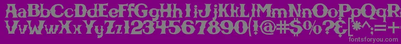 Cbgbfontsolid Font – Gray Fonts on Purple Background