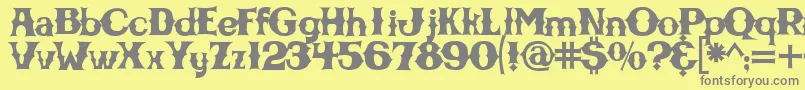fuente Cbgbfontsolid – Fuentes Grises Sobre Fondo Amarillo