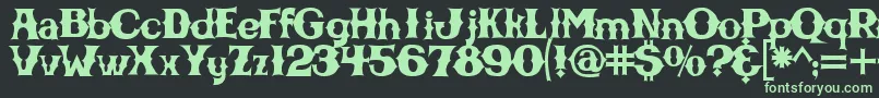 Cbgbfontsolid Font – Green Fonts on Black Background