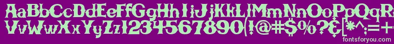 Cbgbfontsolid Font – Green Fonts on Purple Background