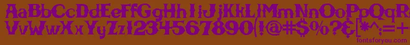 Cbgbfontsolid Font – Purple Fonts on Brown Background