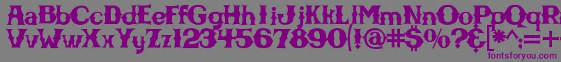 Cbgbfontsolid Font – Purple Fonts on Gray Background