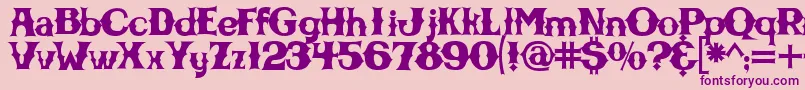 Cbgbfontsolid Font – Purple Fonts on Pink Background