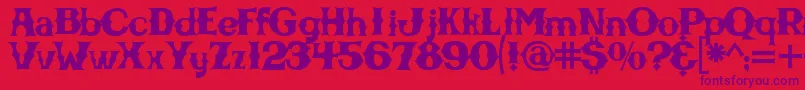 Cbgbfontsolid Font – Purple Fonts on Red Background
