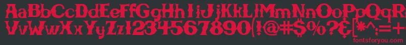 Fonte Cbgbfontsolid – fontes vermelhas em um fundo preto