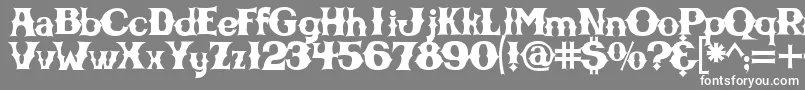 Cbgbfontsolid-Schriftart – Weiße Schriften auf grauem Hintergrund