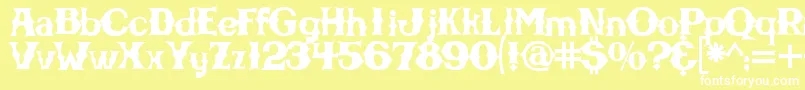 Cbgbfontsolid Font – White Fonts on Yellow Background