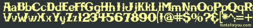 Cbgbfontsolid Font – Yellow Fonts on Black Background