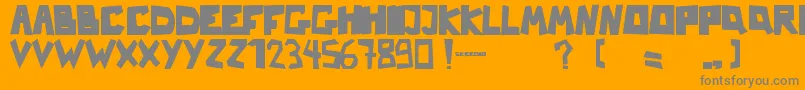 NbStrange Font – Gray Fonts on Orange Background