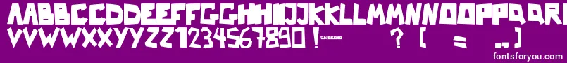 NbStrange Font – White Fonts on Purple Background