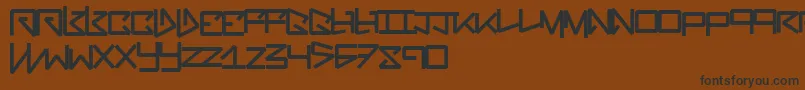 Bentout Font – Black Fonts on Brown Background