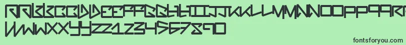 Bentout Font – Black Fonts on Green Background