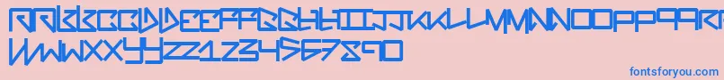 Bentout Font – Blue Fonts on Pink Background