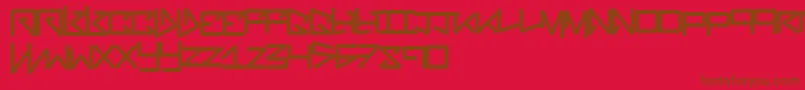 Bentout Font – Brown Fonts on Red Background