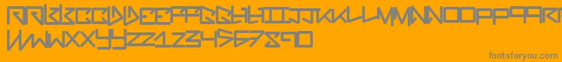 Bentout Font – Gray Fonts on Orange Background