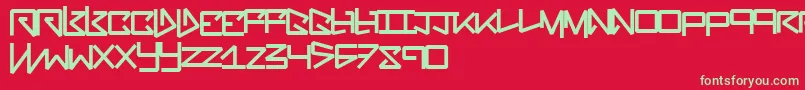 Bentout-Schriftart – Grüne Schriften auf rotem Hintergrund