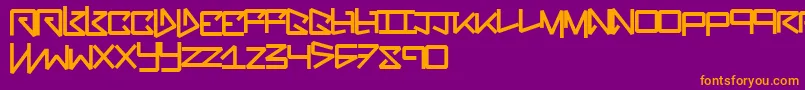 Bentout Font – Orange Fonts on Purple Background