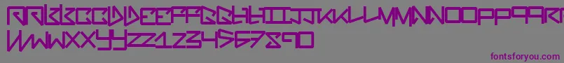 Bentout Font – Purple Fonts on Gray Background