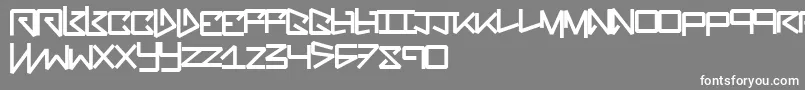 フォントBentout – 灰色の背景に白い文字