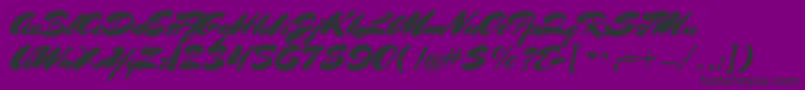 MrssheppardsRegular-Schriftart – Schwarze Schriften auf violettem Hintergrund