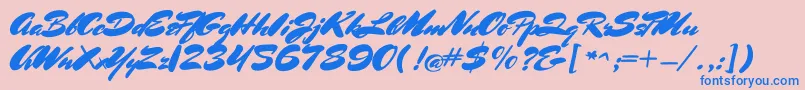 MrssheppardsRegular Font – Blue Fonts on Pink Background