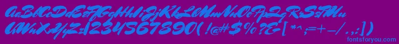 MrssheppardsRegular Font – Blue Fonts on Purple Background