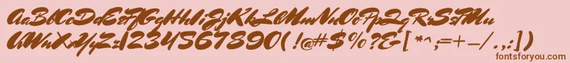 MrssheppardsRegular Font – Brown Fonts on Pink Background