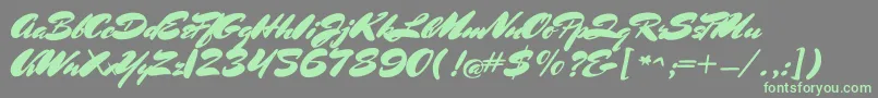 MrssheppardsRegular Font – Green Fonts on Gray Background