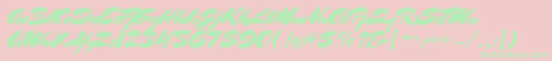 MrssheppardsRegular Font – Green Fonts on Pink Background