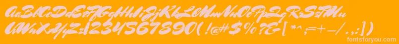 MrssheppardsRegular Font – Pink Fonts on Orange Background