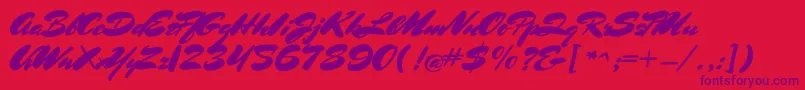 MrssheppardsRegular Font – Purple Fonts on Red Background