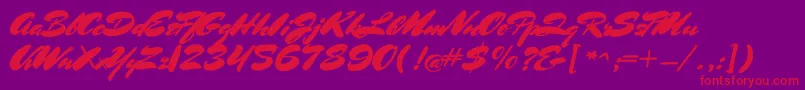 MrssheppardsRegular Font – Red Fonts on Purple Background